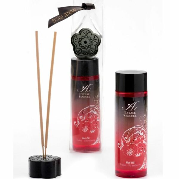 Coffret Huile de Massage Phéromones Chauffante Fraise