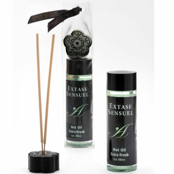 Coffret Encens Huile de Massage Sensuelle Menthe Glacée