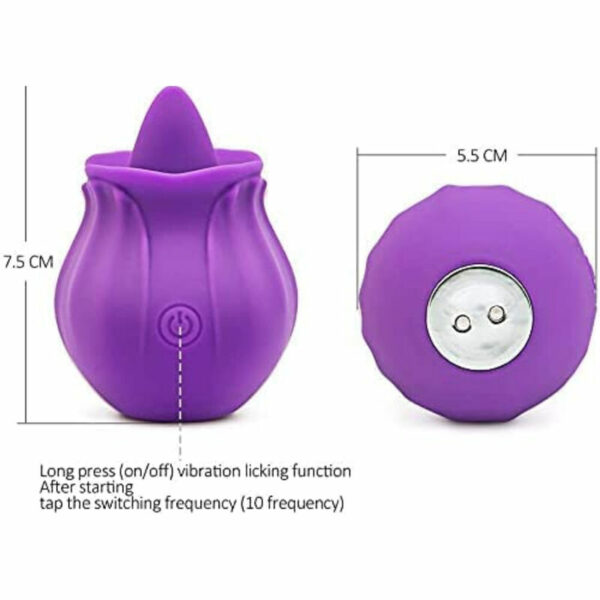 Stimulateur Clitoridien Rose avec Langue Vibrante Fig – Image 4