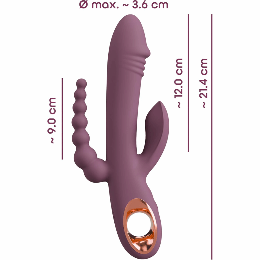 Vibromasseur Rabbit Triple Stimulation Slim Plum – Image 7