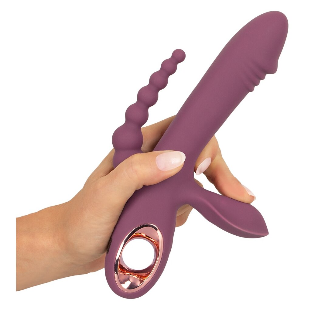 Vibromasseur Rabbit Triple Stimulation Slim Plum – Image 2