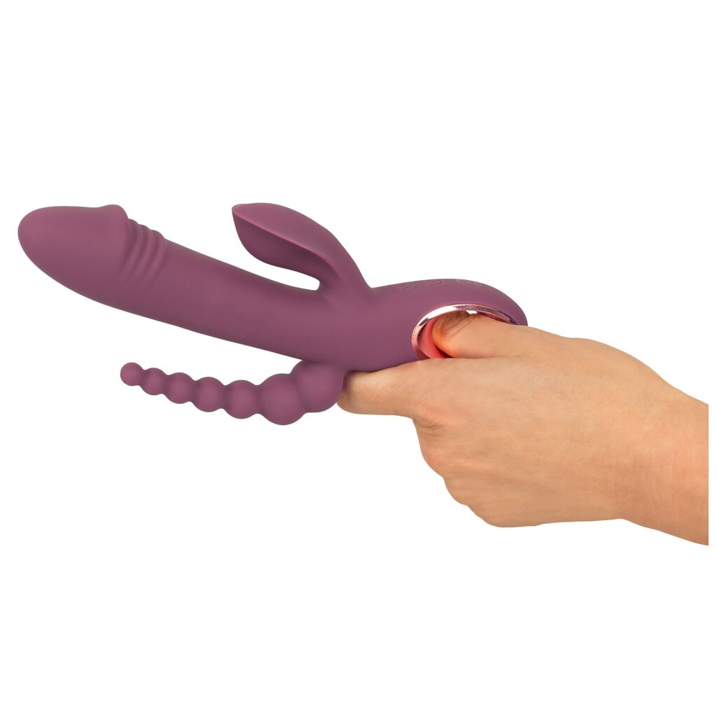Vibromasseur Rabbit Triple Stimulation Slim Plum – Image 5
